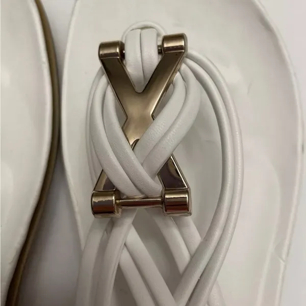 Henry Ferrera Women's LA Best White Slingback Sandals Size 7.5 - Image 3