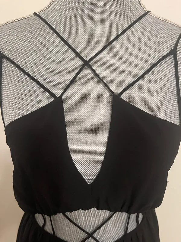 Windsor Black Strappy Dress Mini. Size Small  - Image 9