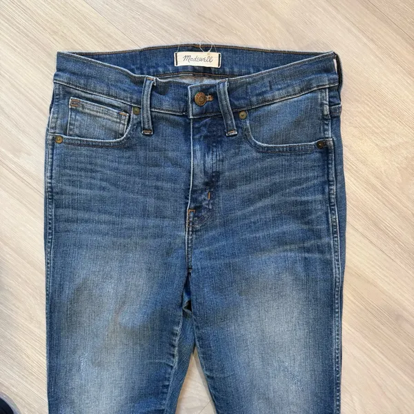 Madewell 9" High Rise Skinny Jeans size 27 medium wash blue jeans - Image 3