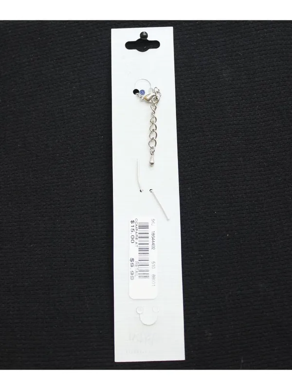 NWT Crystale by L & J Swarovski Crystal Anklet Silver Gray / Pink 8" + 1.5" - Image 2