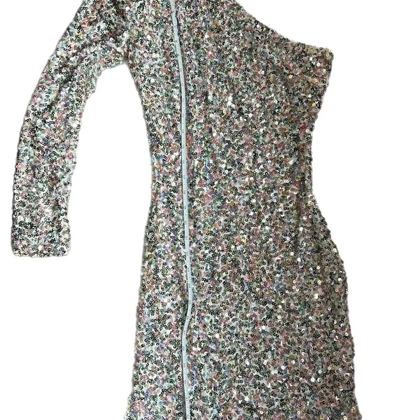 For Love & Lemons Rainbow‎ Sequin One Shoulder Bodycon Mini Dress Size S NWT - Image 9