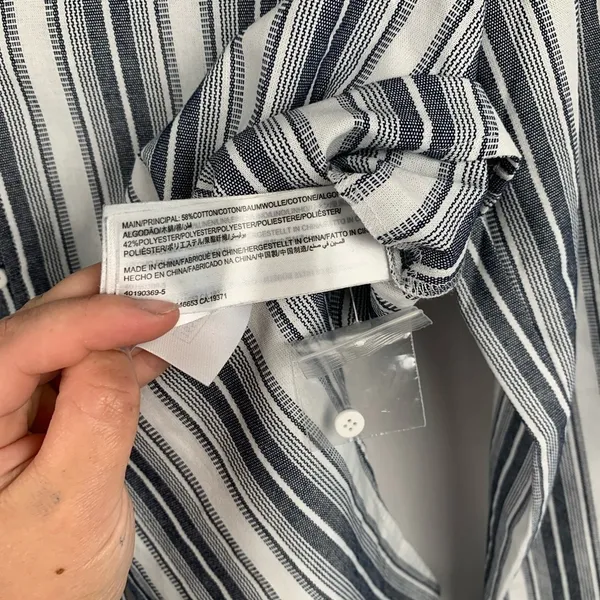 The Fifth Label Guide Stripe Top Tie Front‎ Blouse Blue White NWT S - Image 4