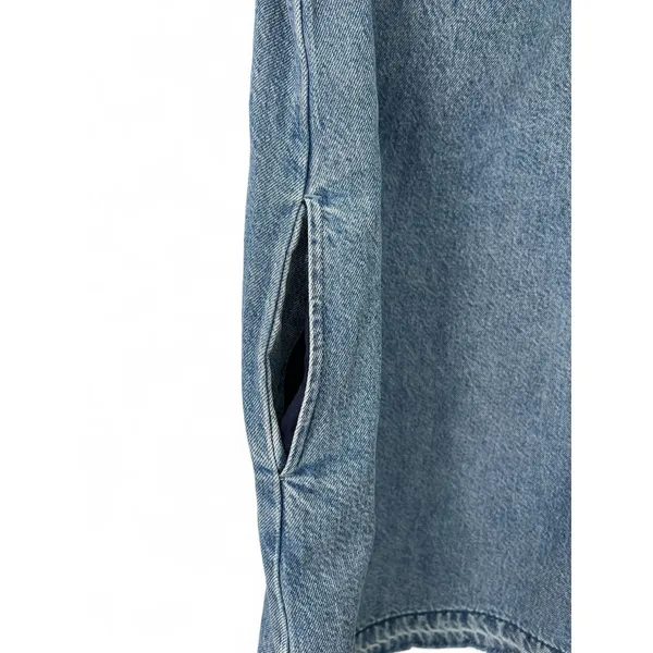 VINTAGE GAP 1990's 90's | M | Dress Jean Embossed UltraSoft Denim Mini Dress - Image 5
