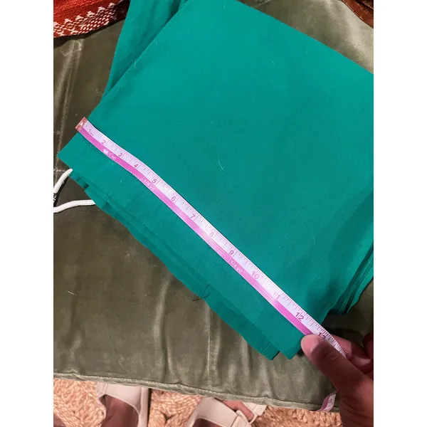 Boutique Emerald Green Wide Leg Pull-On Drawstring Pants Size Medium - Image 6