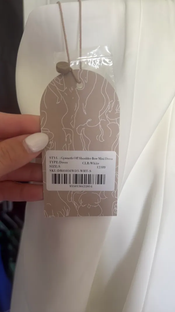 Meshki Mekhi Gywneth Off the Shoulder Bow Mini Dress - Image 3