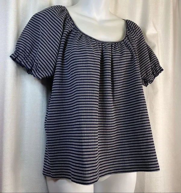 TEXTURE & THREAD PEASANT TOP Medium New - Image 13