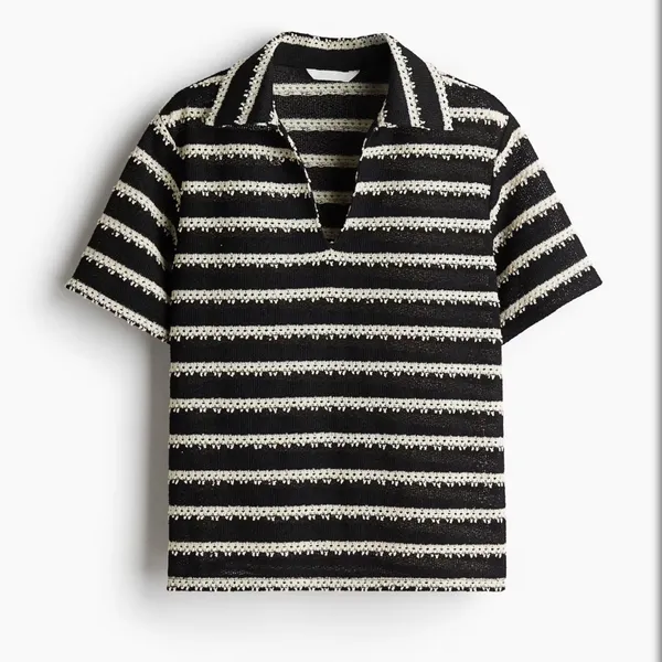 H&M new KNIT TOP WITH COLLAR‎ - Image 4