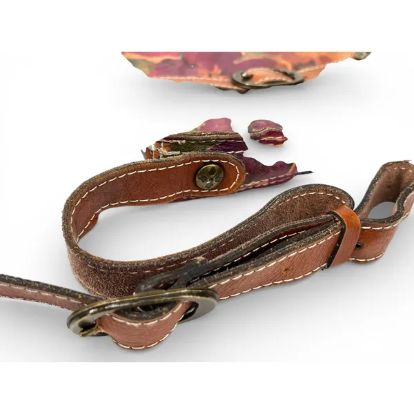 Patricia Nash Venezia Pouch Italian leather crossbody bag purse Flap - Image 4