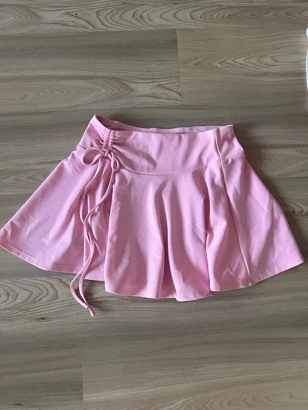 Avidlove Mini Skirt for Women Pleated Drawstring High Waist Skater Skirt - Image 4
