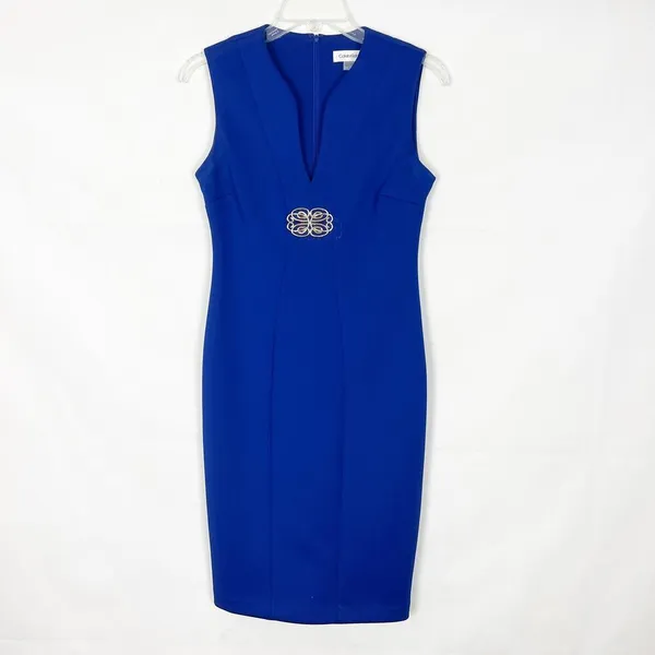 Calvin Klein Womens Dress Size 2 Event Party Cocktail Wedding Guest Evening Chic - Image 2