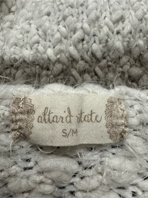 Altar'd State Cream & Taupe Striped V-Neck Sweater - Image 5