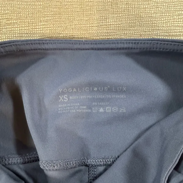 Yogalicious Lux Women’s XS High Rise Leggings Slate Blue Yoga Activewear - Image 3
