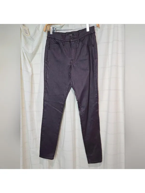 Express Skinny Mid Rise Coated Jean - Image 2