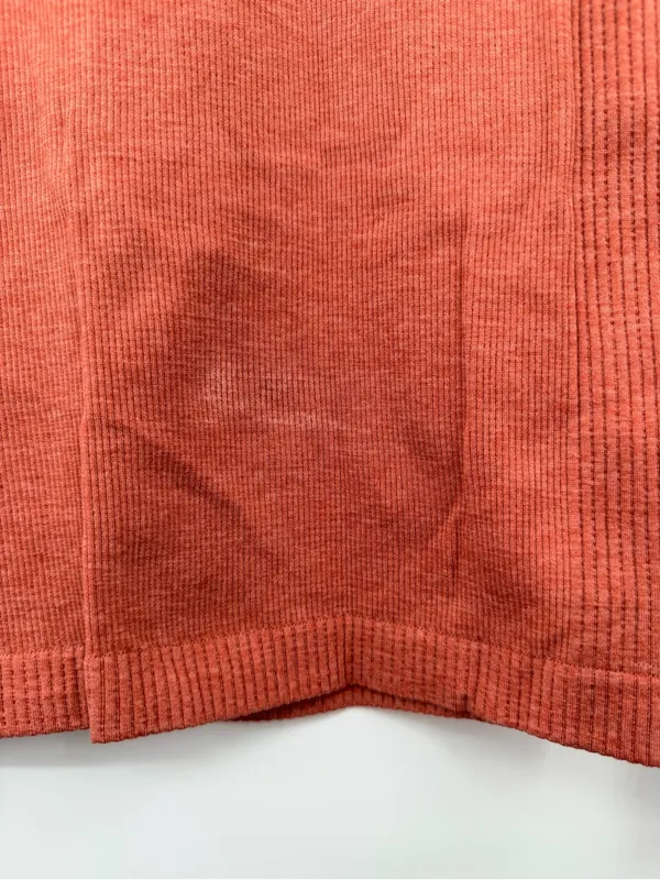 Lululemon Yin Vibes Turtleneck Size 4 Copper Clay Ribbed Seamless Top - Image 10