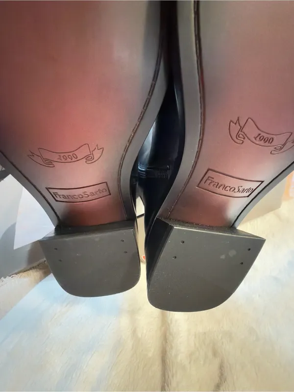 Franco Sarto NIB Giselle Wide Calf Flat Tall Boot Black Stretch Leather 6.5 M - Image 11