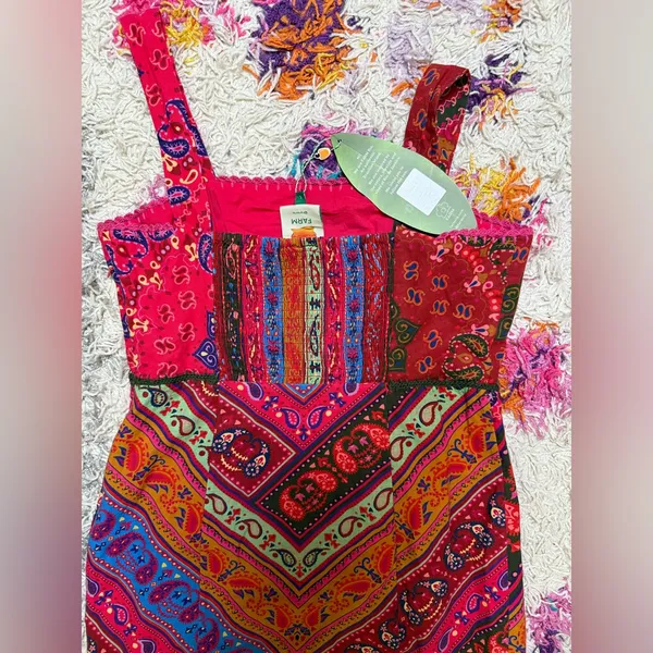 FARM Rio Colorful Bandana Midi Dress - Image 7