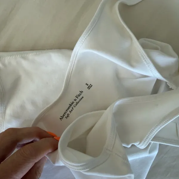 Abercrombie square neck white tank bodysuit - Image 4