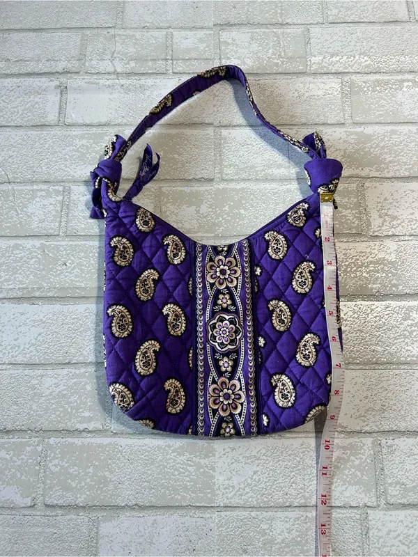 Vera Bradley Calypso Quilted Purple Floral-Paisley Shoulder Bag - Retired Print - Image 4