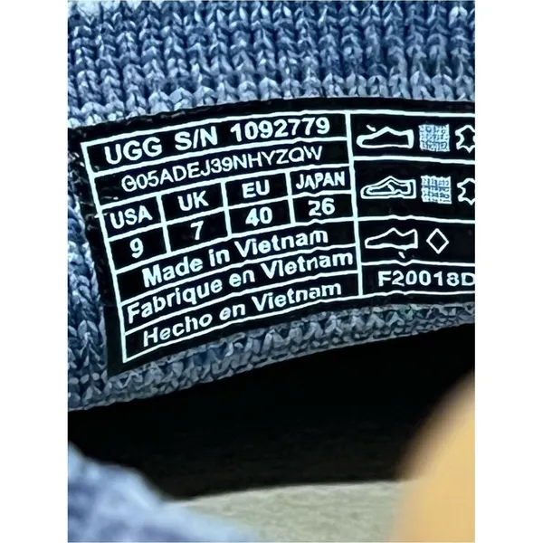 UGG Sammy Navy Heather Knit Slip On Sneakers Size 9 - Image 12