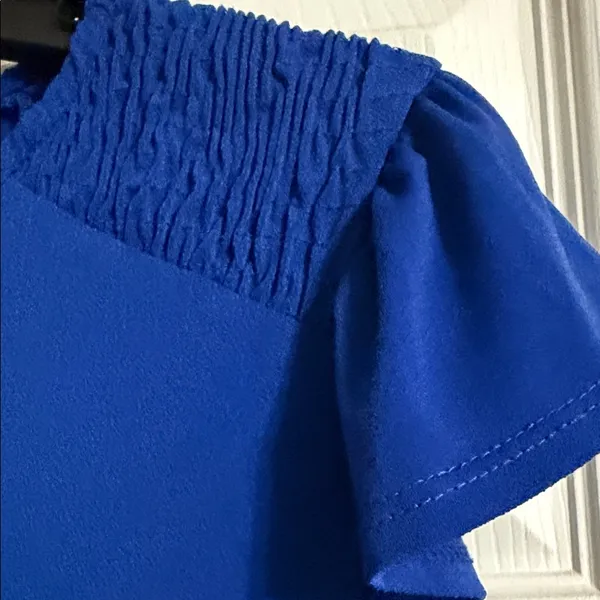 NY Collection Royal Blue Blouse - Image 3