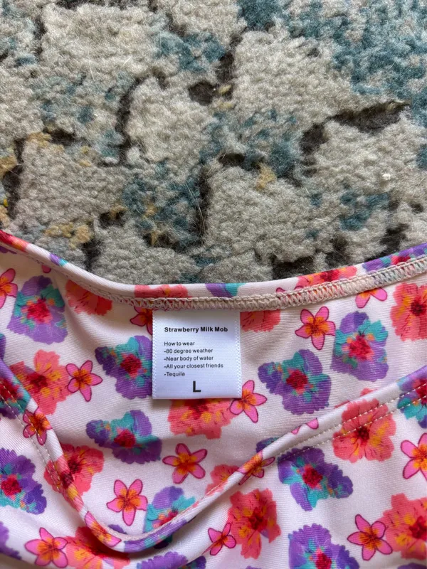 Strawberry milk mob Flower Dance bottom Pink Size L - Image 3