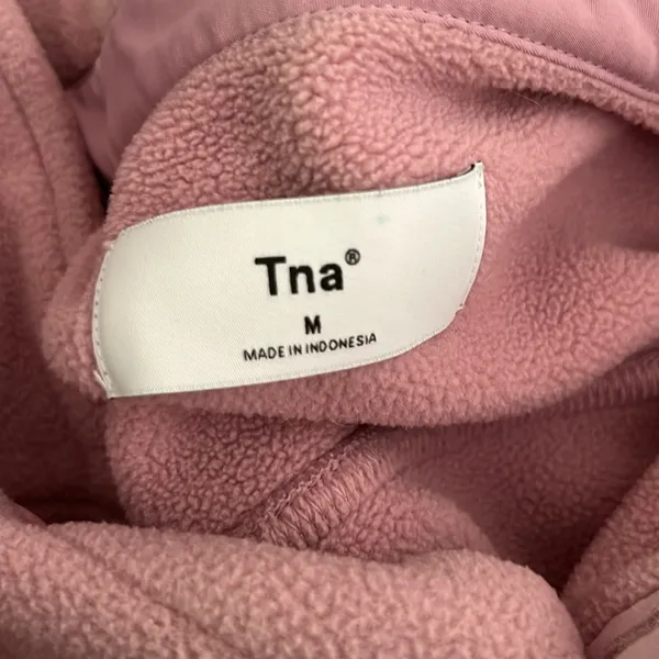 Aritzia TNA Polar Shirt Jacket Medium Pink Mauve - Image 4