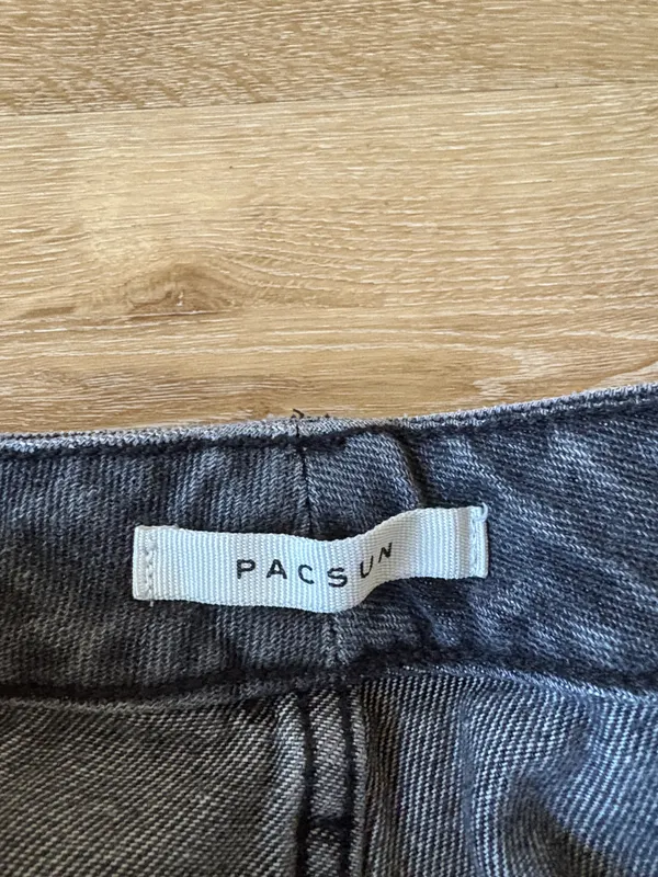 Black Washed Denim Mom Jeans - Image 4