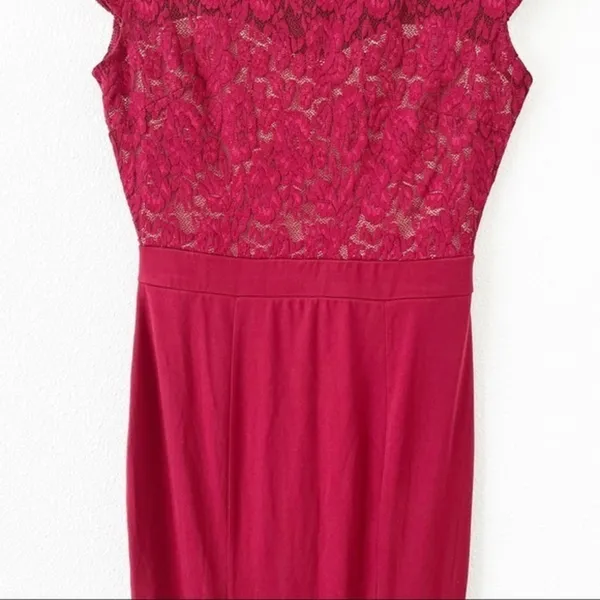REPHYLLIS Maroon Retro Floral Lace Vintage Wedding Maxi Formal Long Dress - Image 7
