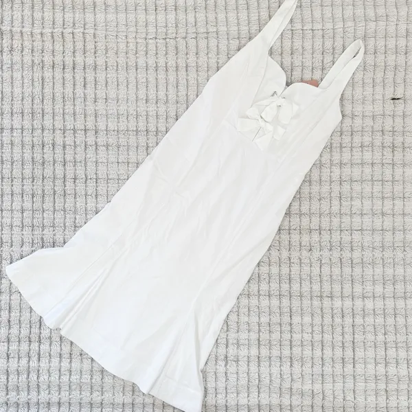 NWT BHLDN Sweetheart Fit and Flare Bow Tie Midi Dress - Image 3