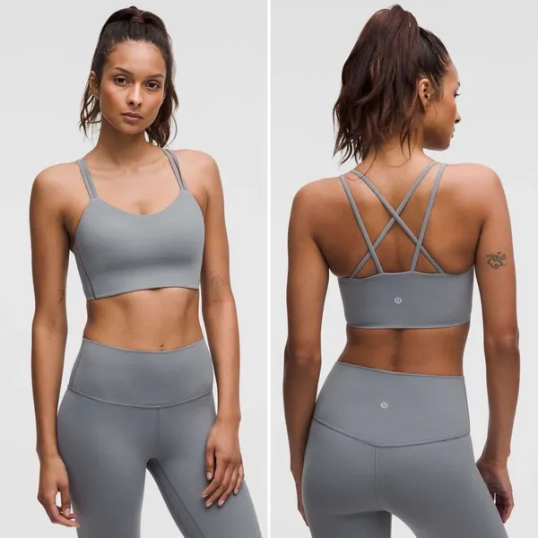Lululemon Like a Cloud Longline Bra B/C Cup in Light Solar Grey - Image 2