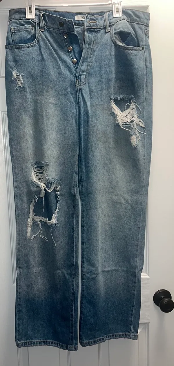 Cello High Waisted Distressed Jeans - Image 2