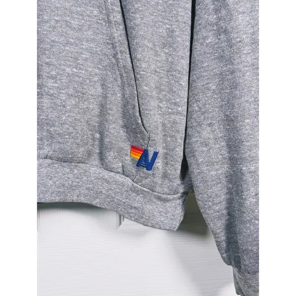 Aviator Nation Venice Graphic Hoodie Size Small Gray Laguna Beach 90s Streetwear - Image 9