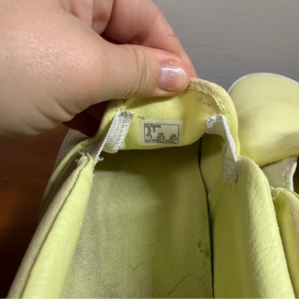Vans Asher Platform Slip On Sneaker Shoe Yellow Canvas Butter Pastel Skater W9.5 - Image 4