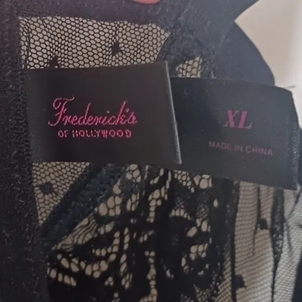 Fredericks Hollywood Arielle Lace Bustier XL Black Corset Boned Underwire NWT - Image 8