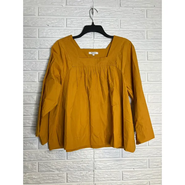 Madewell golden yellow top women's size medium‎ trendy modern cottagecore new - Image 2