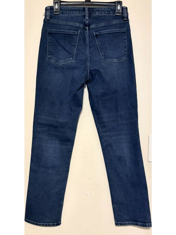 Women's Evereve High Rise Ever Straight Medium Wash Jeans Size 27 28" Inseam - Image 2