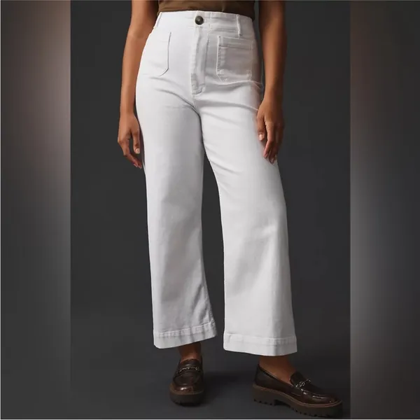 Anthropologie Pilcro Skipper Cropped Wide Leg Jeans - Image 3