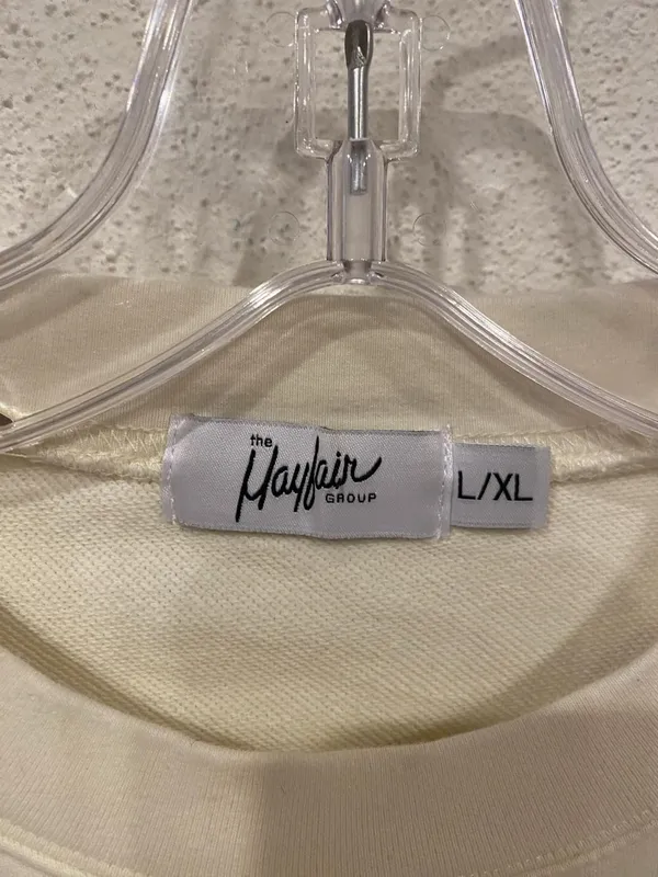 The Mayfair Group Affirmations Sweatshirt Womens L/XL Cream Manifest Graphic - Image 3