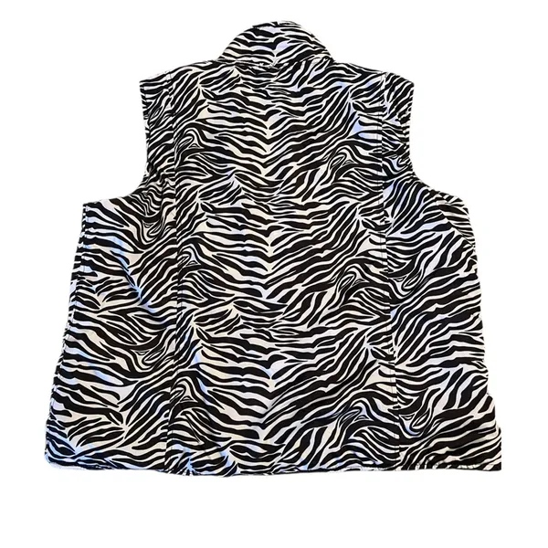 Women's REVERSIBLE zip up vest with pockets size M Black Size M - Image 3