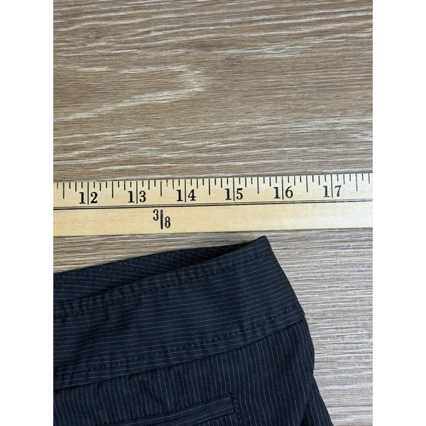 Ann Taylor LOFT Ann Pants Womens 10 Black Pinstripe Wide Leg Career Trouser - Image 8