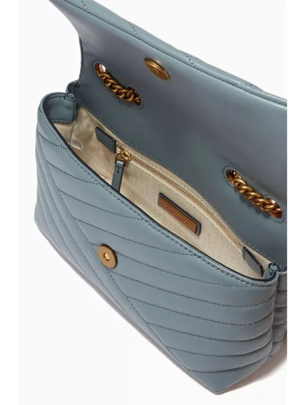 NWT Tory Burch Kira Chevron Small Convertible Bag Rainwater MSRP $598 - Image 7