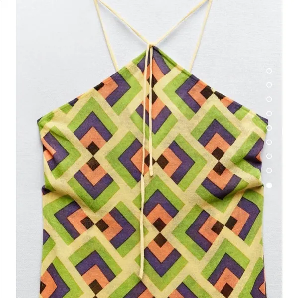 Zara geometrical jacquard knit dress NEW - Image 4