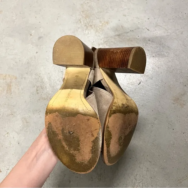 Peppy Peeptoe Ankle Booties in Tan Beige Size 6 EUC - Image 6