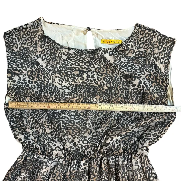 Alice + Olivia‎ Silk Leopard Print Mini Dress SZ XS Evening Wear Classy Dress - Image 6