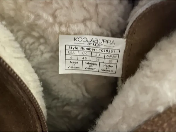 Koolaburra by UGG Sz 6 Shazi Short Boot Shearling Fur Brown - Image 5