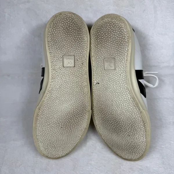 Veja Esplar Leather Sneakers Extra White Black Womens Size 7 EUR 38 Low‎ Top - Image 11