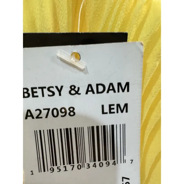 Betsy & Adam Women's Pleated Strapless Gown Lemon size 4 Pleated dress Flouncy - Image 10