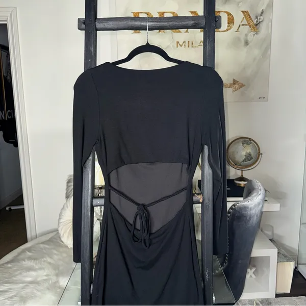 Princess Polly Nolan Long Sleeve Mini Dress Black Womens US 8 New NWT - Image 14