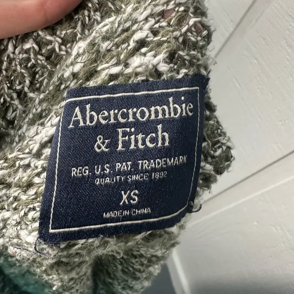Abercrombie & Fitch Green and White Womens Cardigan Size XS EUC - Image 6