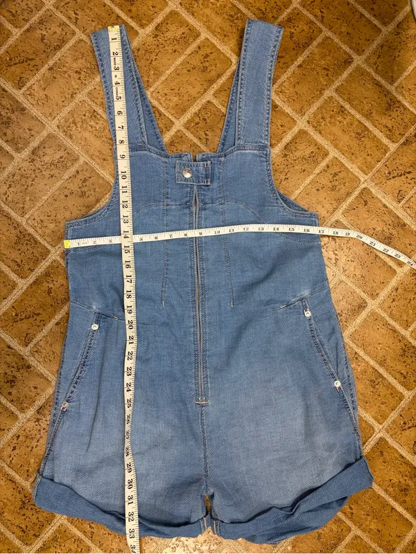 Free People We The Free Denim Jude Shortalls Overalls - Image 12